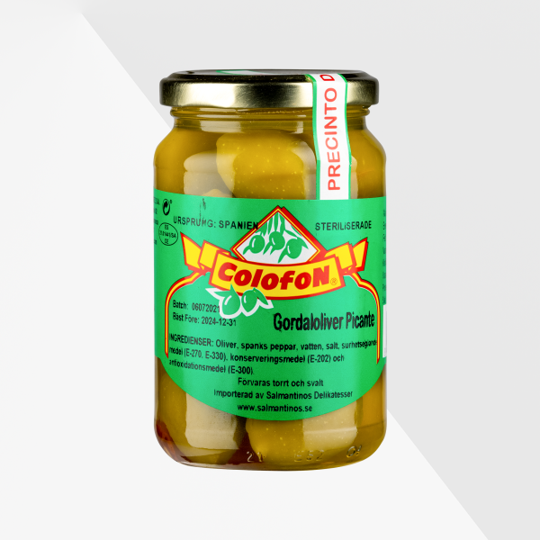 Colofon gordaloliver med kärna picante 360 g