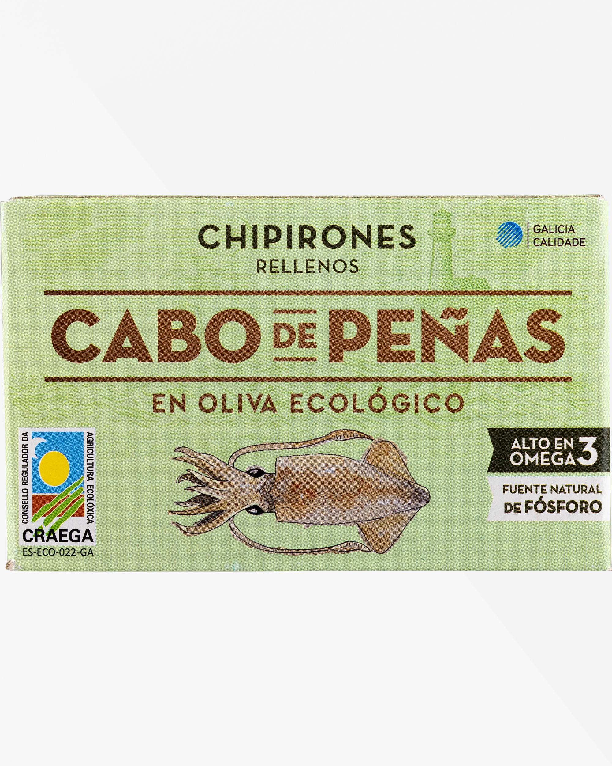 Cabo de Peñas Chipirones tioarmad bläckfisk i ekologisk olivolja 111 g - Bild 2