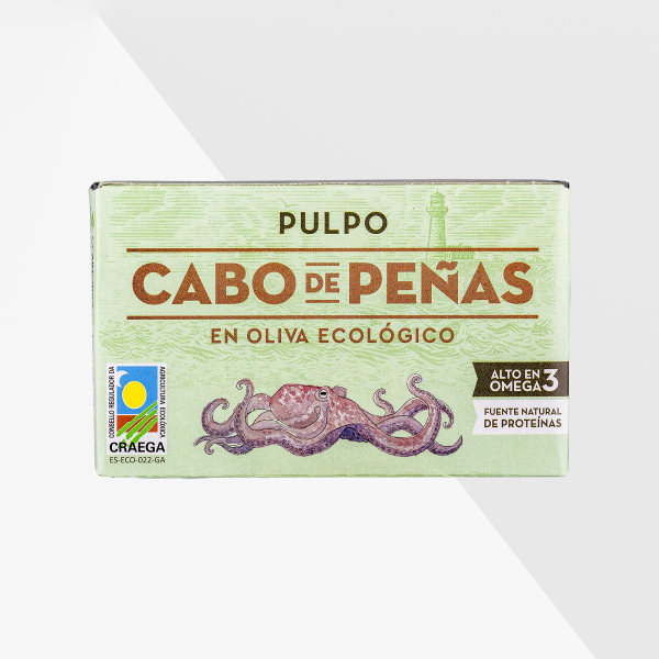 Cabo de Peñas Pulpo bläckfisk i olivolja Ekologisk 111g