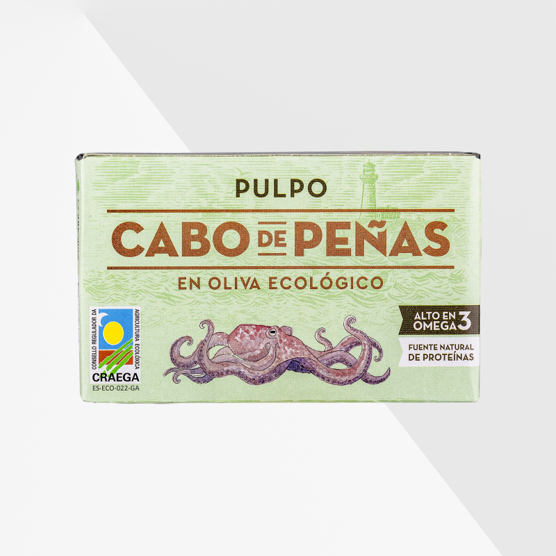 Cabo de Peñas Pulpo bläckfisk i olivolja Ekologisk 111g