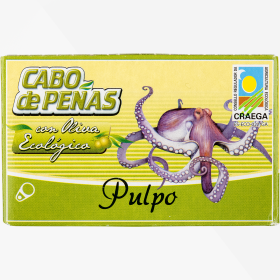 Cabo de Peñas Pulpo bläckfisk i olivolja Ekologisk 111g