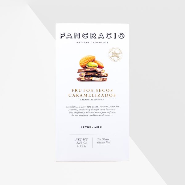Pancracio mjölkchoklad med karamelliserade nötter 100 g