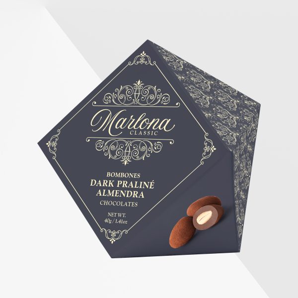 Marlona Mandelchokladpraliner med mörk choklad 40 g