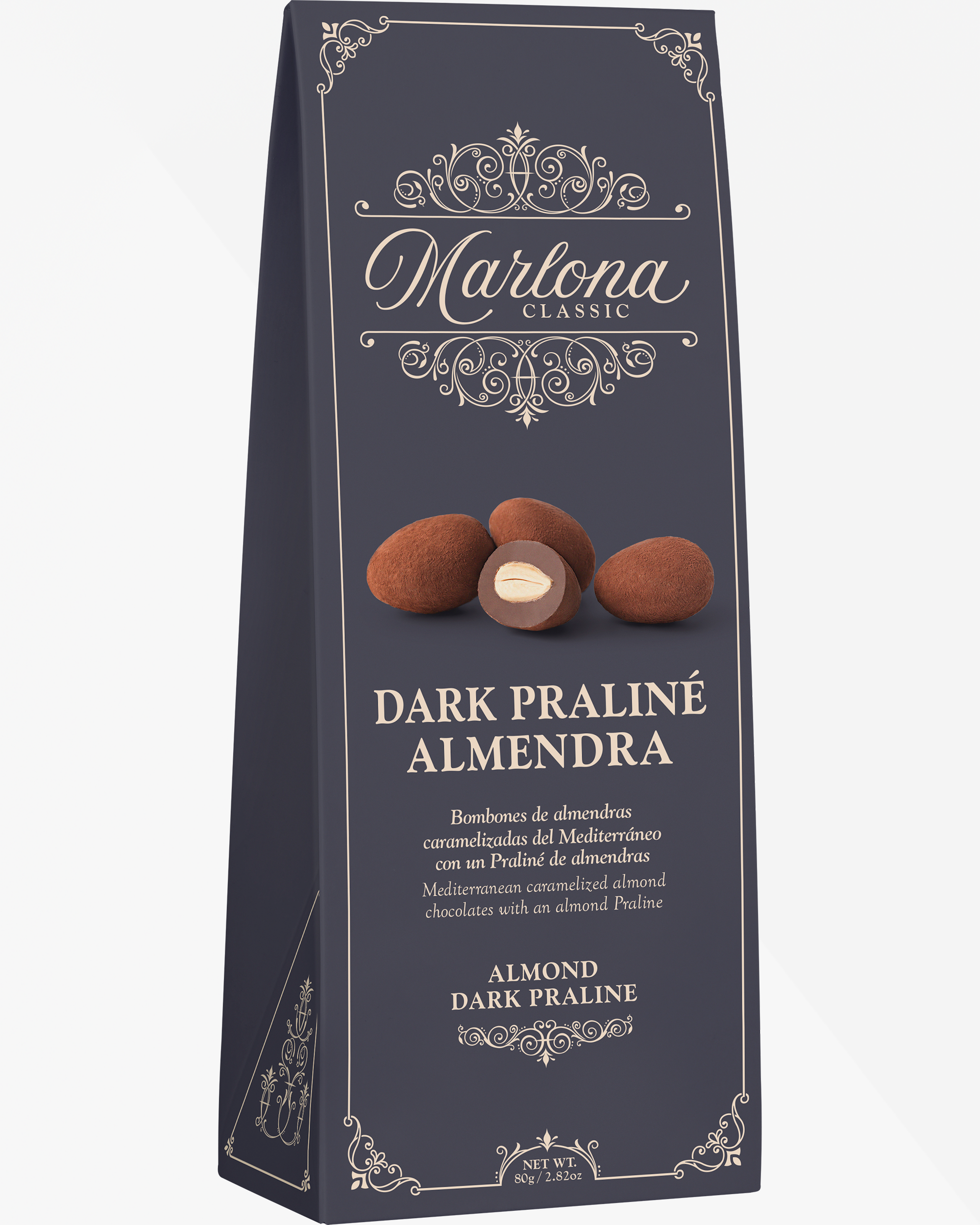 Marlona Mandelchokladpraliner med mörk choklad 80 g - Bild 2