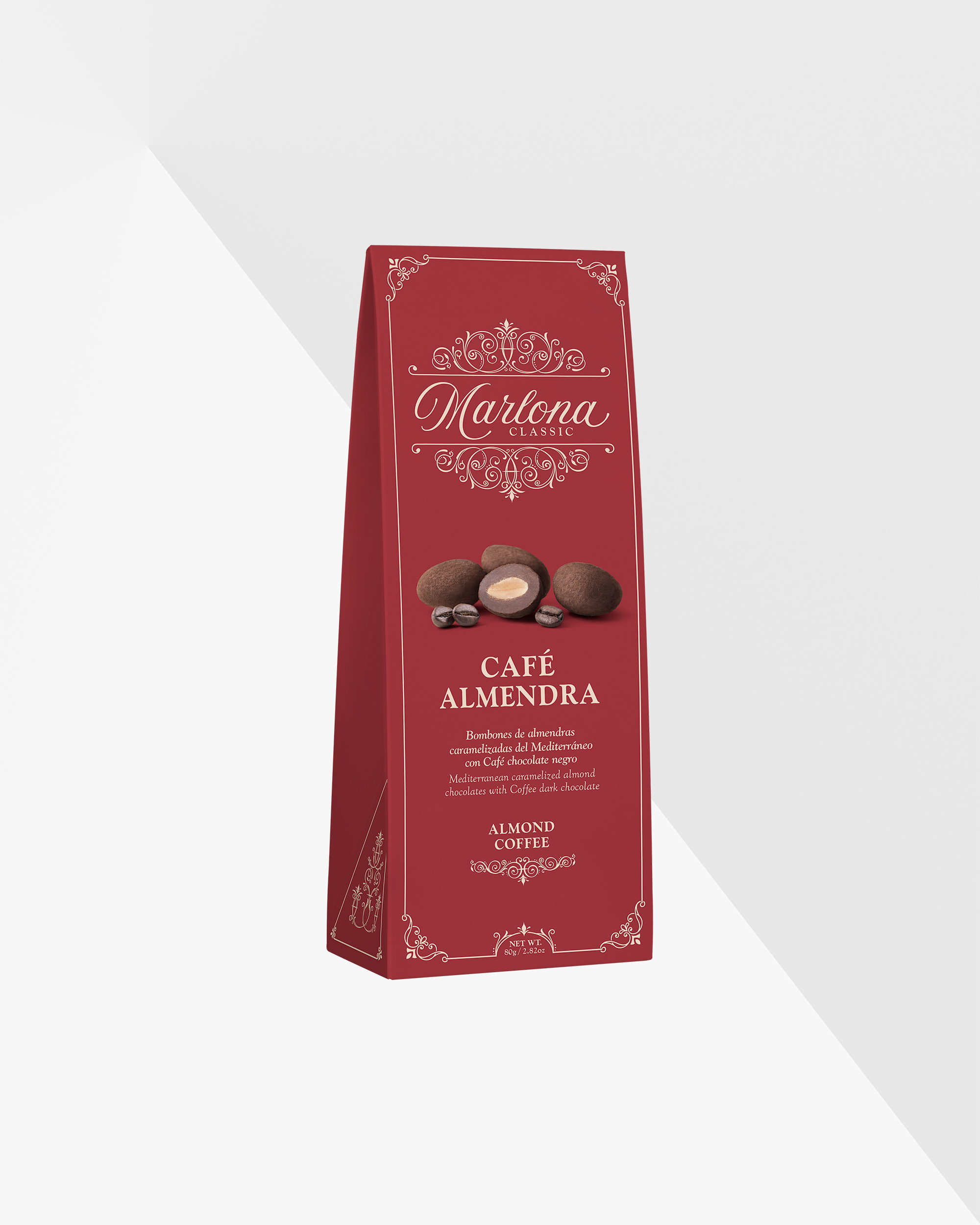 Marlona Mandelchokladpraliner med mörk choklad och kaffe 80 g