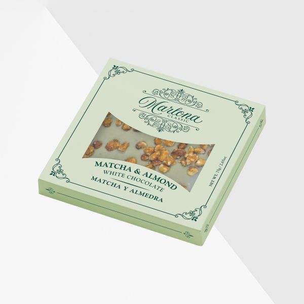 Marlona Vit choklad med karamelliserad mandel och matcha-te 75 g