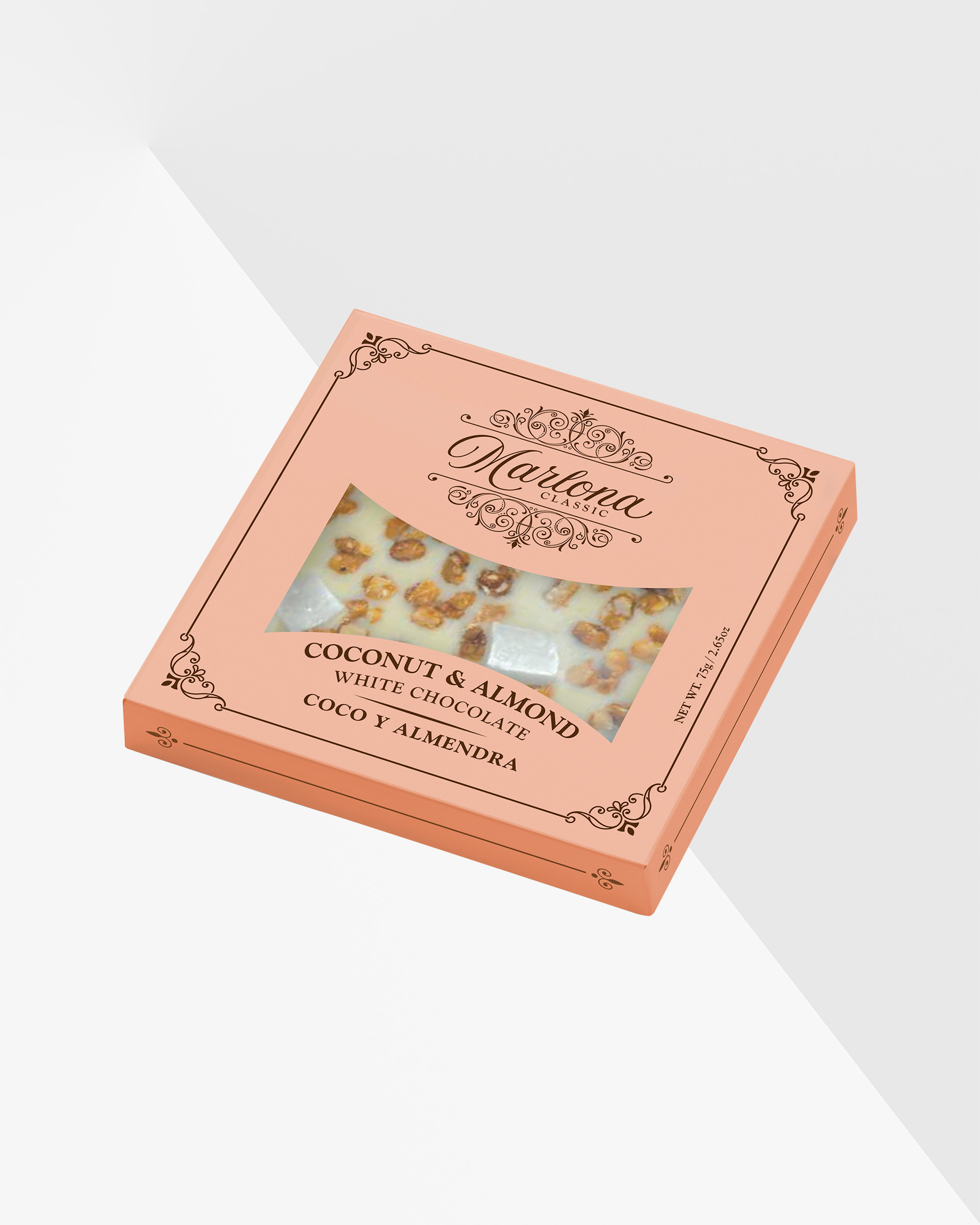 Marlona Vit choklad med karamelliserad mandel och kokos 75 g