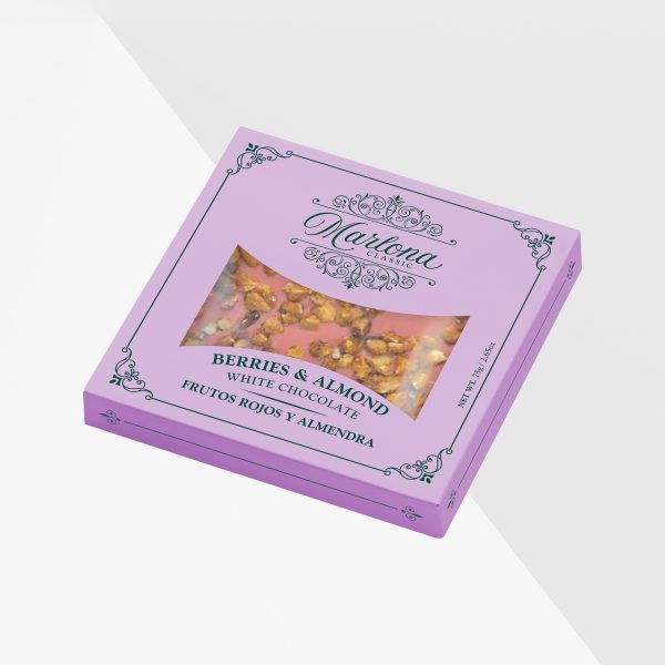 Marlona Vit choklad med karamelliserad mandel och bär 75 g