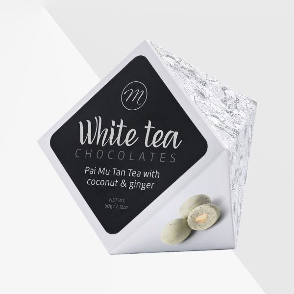 Marlona Vit choklad med vitt te, kokos, ingefära 60 g