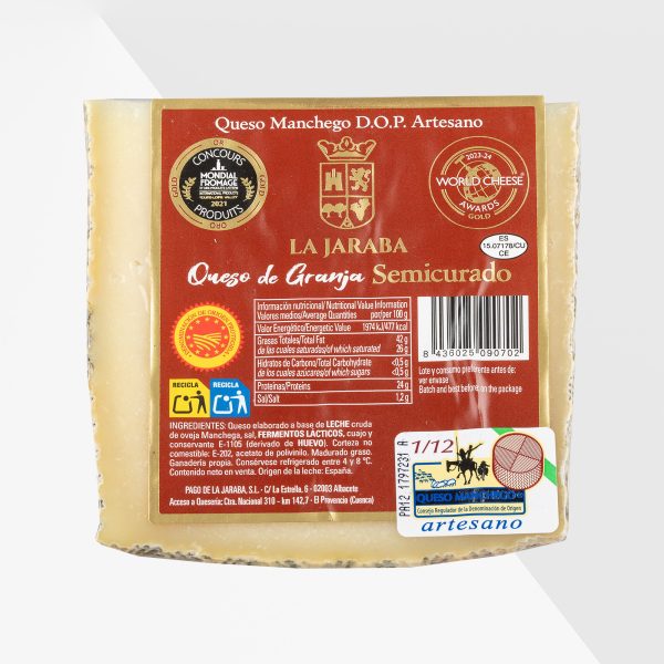 La Jaraba Manchego Semicurado mellanlagrad fårost 250 g