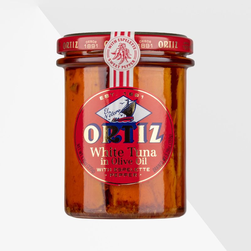 Ortiz Bonito del Norte vit tonfisk med Espelettepeppar glas 220 g