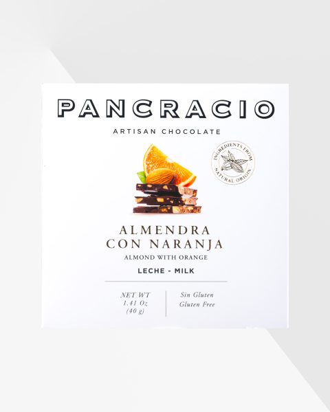 Pancracio mjölkchoklad med mandel och apelsin 40 g