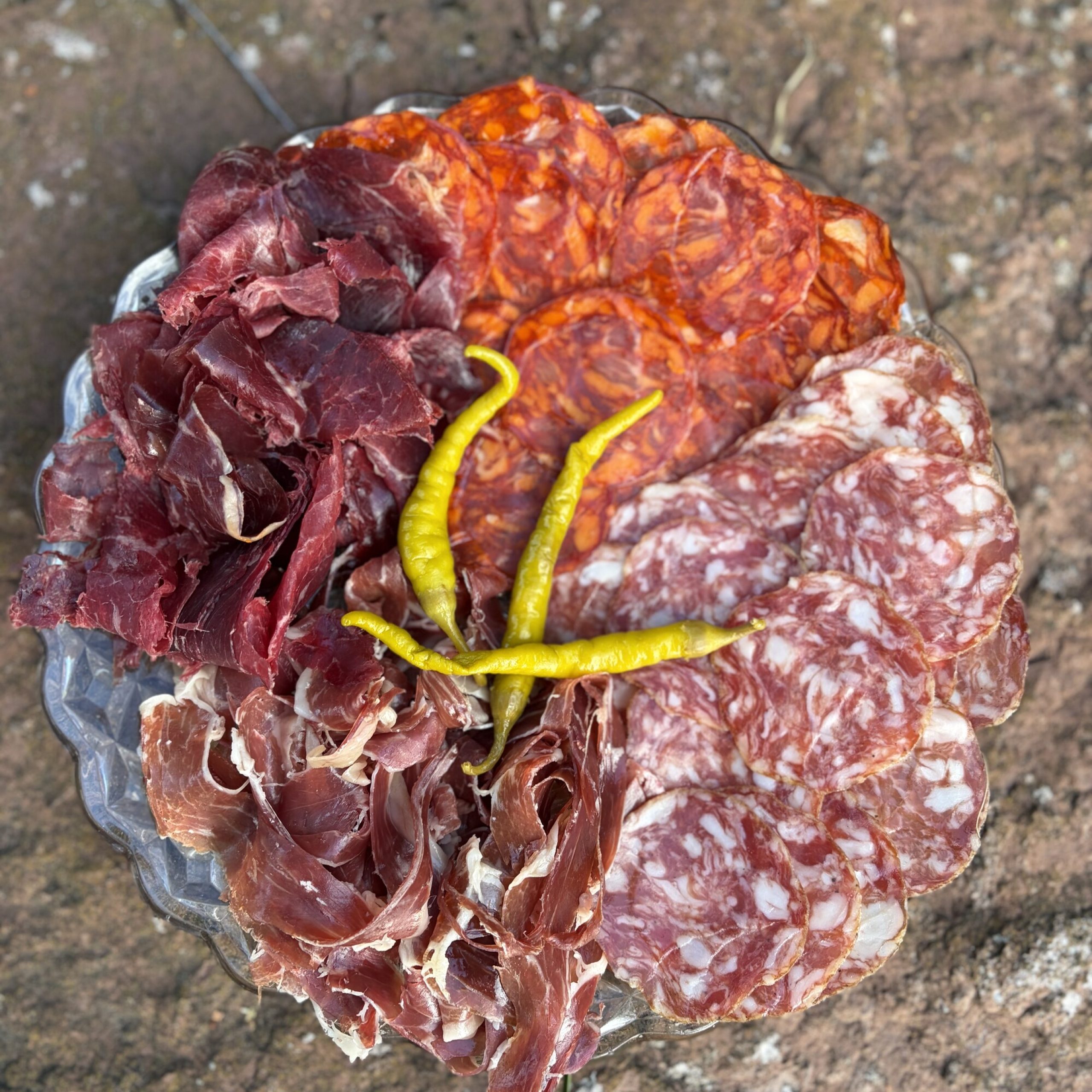 Charkplatta ibérico med fyra sorter och piparra