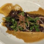 Pata Negra-färsspett med persiljesallad och sherryglaze