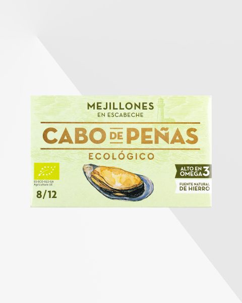 Cabo de Peñas Mejillones Escabeche ekologiska musslor 111 g