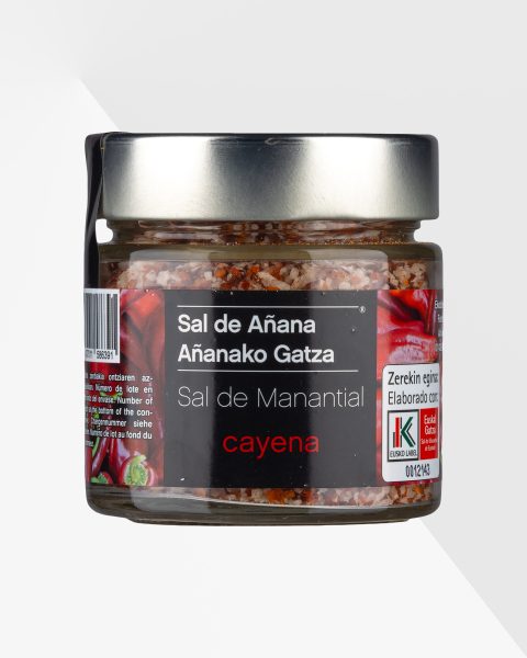Sal de Añana Cayena mineralsalt cayennepeppar glas 180g